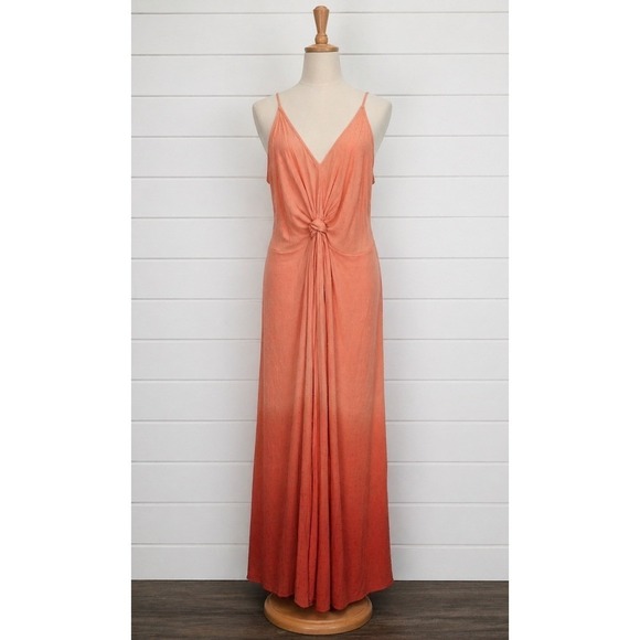 Promesa Dresses & Skirts - Promesa Maxi Dress Womens L Blush Orange Ombre Boho Beach Resortwear Sunset Date
